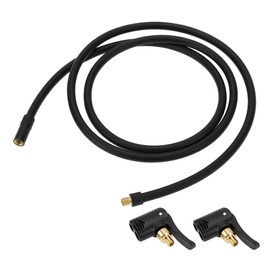 INFINAUTO Tire Inflator Extension Tube 57.09inch 7.8mm ID for Car Motorcycle Bicycle Air Pump Extend Hose Adapter Tire Valve with Undeflatable Air Chuck Rubber Black Durable