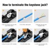 iwillink Cat6 Keystone Jack 10-Pack, RJ45 Keystone Jack, 90-Degree Ethernet