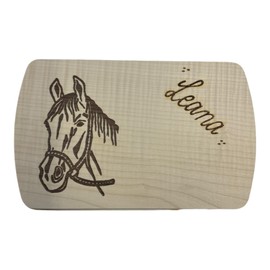 Brink Holzspielzeug Breakfast Board Horse with Free Name Engraving Vesper Wooden Name Board