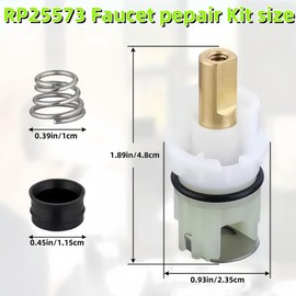 RP25513 Faucet Stem Assembly Compatible with Delta Two Handle Faucet Repair Kit with RP4993 Rubber Seat and Spring, Replacement Stems Cartridges for Delta Bathtub Shower Sink Bathroom Faucet, 2-PACK