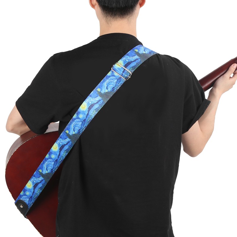 Nylon Guitar Strap Breathable Musical Instrument Accessories for Folk/Electric Guitar