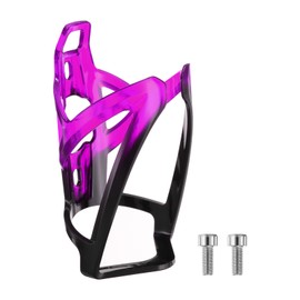 sourcing map Bike Water Bottle Holder 5.2" PC Universal Bicycle Bottle Cages Ultralight Cycling Hydration Brackets with Screws for MTB Mountain Road Gravel, Black Purple