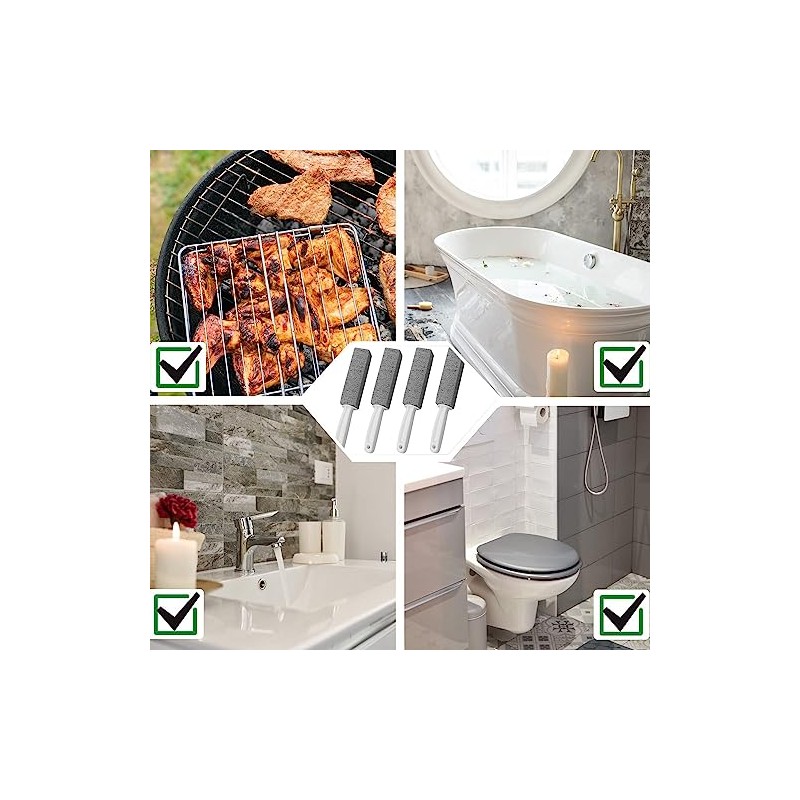 8pcs Cepillos de Limpieza para Inodoros, Piedra Pomez para WC,