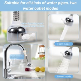 Extensor grifo cocina, ahorrador de agua para grifo, aireador de grifo, grifo de agua giratorio de 360° para accesorios de baño y cocina