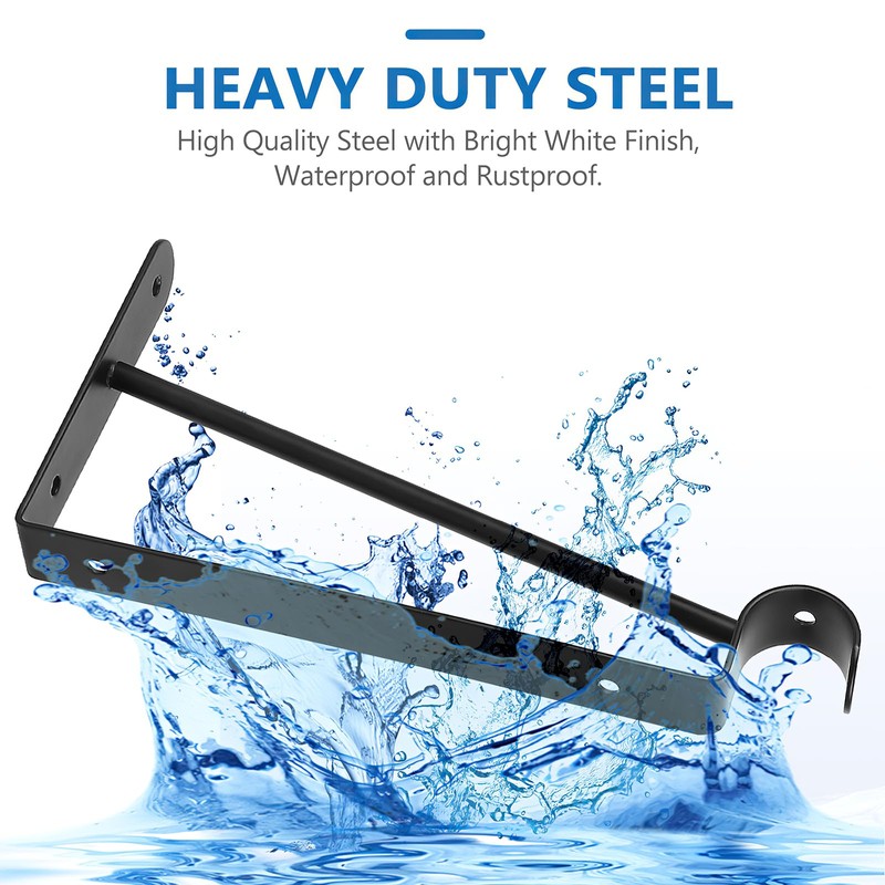 4 Pcs Closet Shelf Bracket with Pole Holder, Triangle Shelf