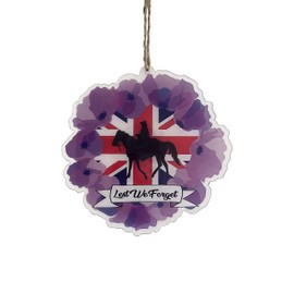 Purple Poppy Wreath Large Suncatcher - Remembering Our Heroes - Purple Poppy Acrylic Suncatcher Tribute for Remembrance Day, Anzac Day, Armistice Day