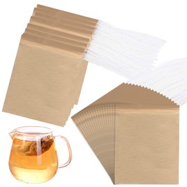 Numola 200Pcs Unbleached Drawstring Tea Filter Bags, Safe & Natural Material, Disposable Empty Tea Infuser Bag for Herb and Loose Leaf Tea