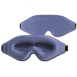 Vonzuda 3D Sleep Mask for Women and Men, Block Out Light, Eye mask with Adjustable Strap, Breathable & Soft for Sleeping, Yoga, Meditation,Traveling (Blue Grey)