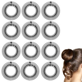 Classicseali 12PCS Hair Clip Headband, Round Claw Headband, Elastic Plastic Clip Headbands for Women, Suitable for Most Hair Types of Women, Girls and Sports People, Black