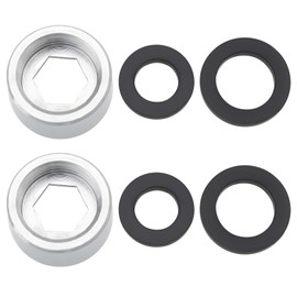 OTOTEC 2sets NPT M20mm Female Thread Transfer to M24mm Female Thread Faucet Adapter for Bathroom Kitchen Water Purifier Adapter NPT F20 to F24 Hose Connector