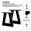 Rioychan 8 Inch Trapezoid Metal Table Legs Black, DIY Furniture