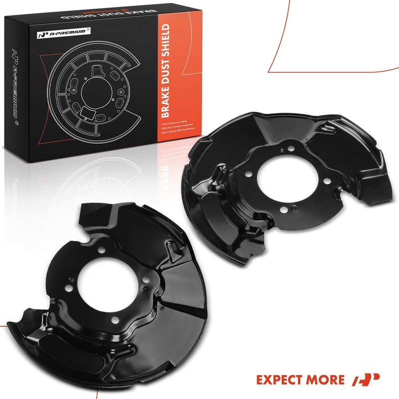 A-Premium Front Driver & Passenger Side Brake Dust Shield Compatible