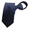 Corbata para hombre con cierre, diseño de rayas, Estampado azul