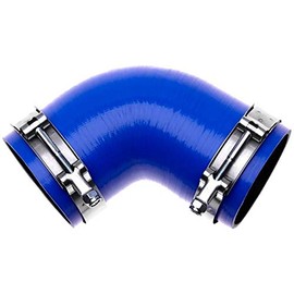 Pipe to Intercooler Hot Side Turbo Intercooler Hose Kit - Compatible with 2001-2010 Chevy Silverado 2500 HD 6.6L V8 Diesel