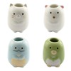 Tegg Mini Toothbrush Holder 4PCS Cute Animal Ceramic Mini Tooth