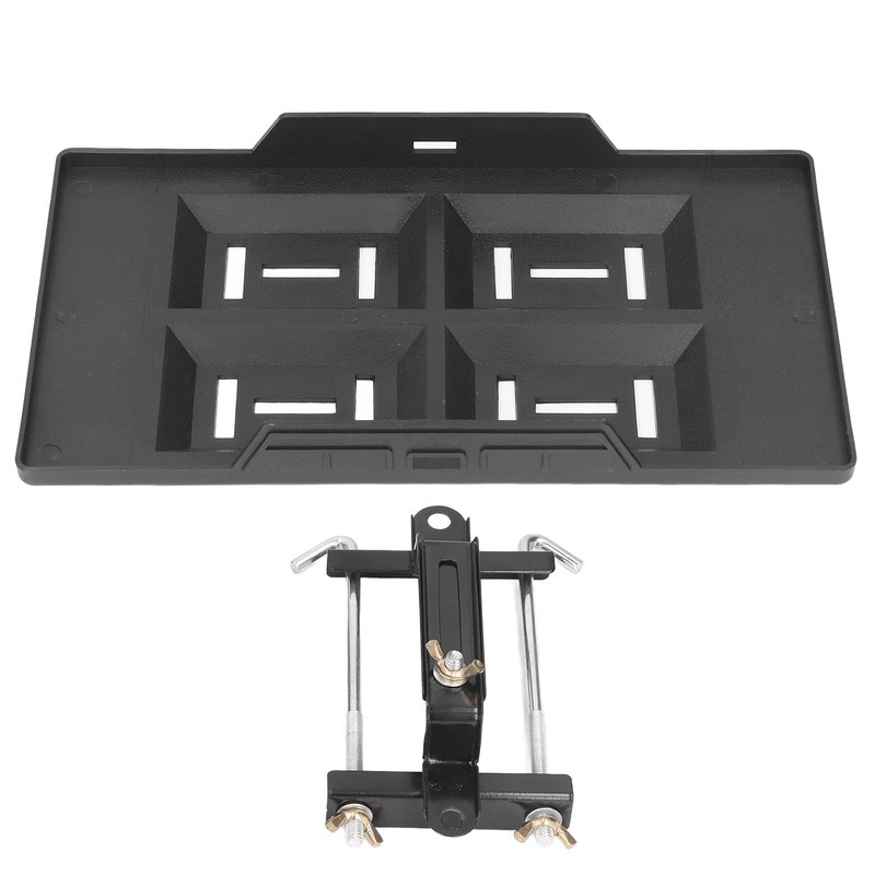 Car Battery Hold Down Tray Bracket Kit Height Adjustable Black