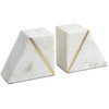 Cork & Mill Marble Book Ends for Shelves, Decorative Bookends
