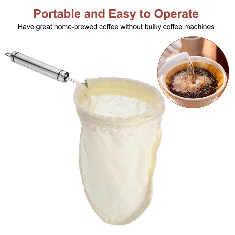 sourcing map 1 Pcs Cloth Coffee Filter Bags, Coffee Sock