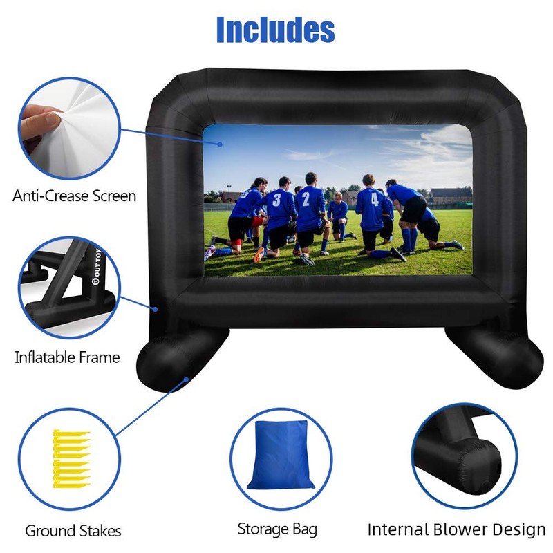 OUTTOY 14 FT Inflatable Movie Screen Blow up Mega Movie