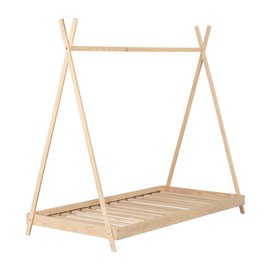 South Shore Furniture Sweedi Solid Bed, Twin, Natural Wood