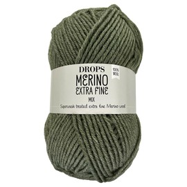 Frida's Wollhaus Drops 50 g Merino Extra Fine Mulesing-Free Washable Crochet Knitting 46 Colours (Mix 47 | Sage Green)