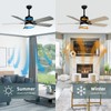 Jayjuly Ceiling Fans with Lights and Remote, 52 Inch Modern