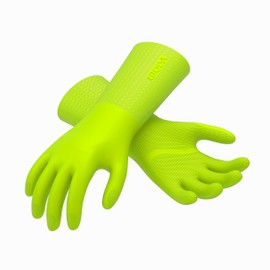 [Vgo...] Household Gloves, Fresh Scent, Innovative Lining, Dishwashing Gloves, Recyclable Materials, 3 Times Durable Cleaning Gloves, Long Sleeve Kitchen Gloves, Waterproof Gloves for Cleaning, Pet
