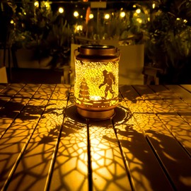 Bigfoot Solar Lanterns Outdoor Waterproof, Big Foot Gifts for Women Men, Hanging Solar Lights for Yard, Patio, Lawn, Pathway, Tabletop, Porch, Garden Decor