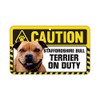 Caution Sign - Staffordshire Bull Terrier - Tan