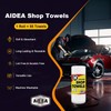 AIDEA Microfiber Cleaning Cloth, Shop Towels 55 Sheets(6 Roll) White