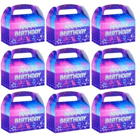 Marspark 12 Pack Kpop Theme Birthday Party Favor Purple Paper Gift Boxes