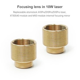 ATOMSTACK 2PCS 10W Replacement Focusing Lens for A10Pro/S10Pro/X7Pro Laser Module / M50 Module / XT30S40 Module Internal Focusing Lens