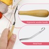 5PCS Latch Hook, Different Sizes Small Crochet Hooks Needle for