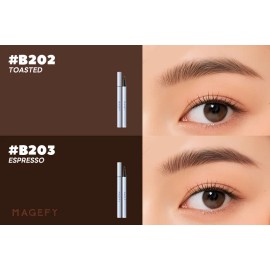 2Pzs Lapiz Para Cejas De Delineador Ceja Para Maquillaje Cosméticos Hipoalergénicos Impermeable Multifuncional De Adecuado Para Dibujar Barbas Y Líneas De Cabello Color Mocha Brown, Cocoa Brown Magefy