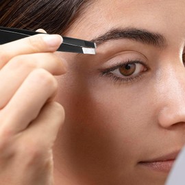 AOZUO 100 Pieces Eyebrow Tweezers for Women Men, Stainless Steel Bulk Tweezers for Women Facial Hair Removal, Precision Eyebrow Prune for Home Professional