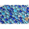 350g Blue Glass Stones Mixed in 3 Sizes 12-15mm, 17-21mm