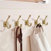 ZAUYX Large Wall Hooks 10 Pack - Brushed Gold Coat