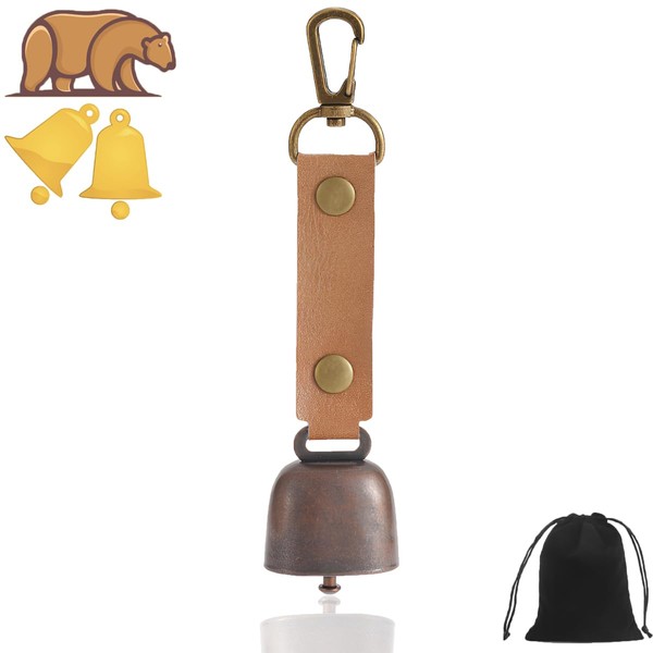 Fieekty Bear Bell with Silencing Function, Mountain Climbing, Trekking, Mountain Walking, Wild Vegetable Removal, Bear Bell, Genuine Product, Storage Bag Included