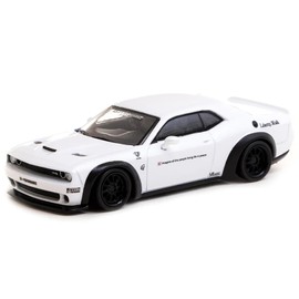 Tarmac Works Challenger SRT Hellcat LB-Works - Lamley Special Edition White Global64 Series 1/64 Diecast Model Car T64G-TL039-WH