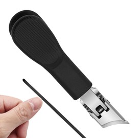 Professional Nail Clippers - Heavy Duty Wide Jaw Opening Nail Clippers - Slanted No Splash Fingernail Trimmer for Thick Nails