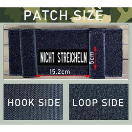 Pack of 4 Please Do Not Stroke Tactical Service Dog Emblem Patch Embroidered, Embroidered Emblem for Hook and Loop on Decorative Appliques, Medium and Large Dogs.