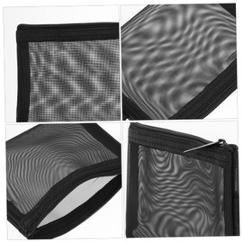 OHPHCALL 4pcs Mesh Design Travel Makeup Bag Compact Lipstick Storage Pouch Small Carrying Case for Cosmetics Portable Toiletries Organizer Perfect for Party Business Trip