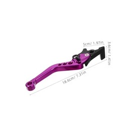 STOBAZA Motorcycle Brake Lever Handle CNC Aluminium 7.32 x 1.97 x 1.42 Inch Double Disc Brake Replacement Brake Handle for Various Motorcycle Models Easy Assembly Purple
