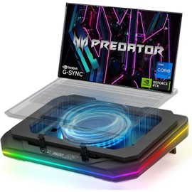 Cooling Pad for Acer Predator Helios 16 18 300 500 (Neo 16 16s 18 AI) Triton 14 AI 14 17 X 300 SE 700 900 14-18 Gaming Laptop,Cooler with Ultra Powerful Booster Turbo Cooling Fan,RGB Light,Touch Start