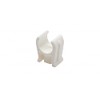 Talon OPS15 Snap-in Open Plastic Pipe Clip, White, 15 mm,