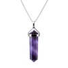 Franki Baker Amethyst & Sterling Silver Double Point Pendant Necklace.