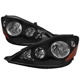 Spec-D Tuning Black Headlights Compatible with 2006-2010 Toyota Sienna, Left + Right Pair Headlamp Assembly