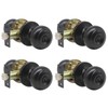Probrico Keyed Entry Door Locks Black Door Knobs, Interior Door
