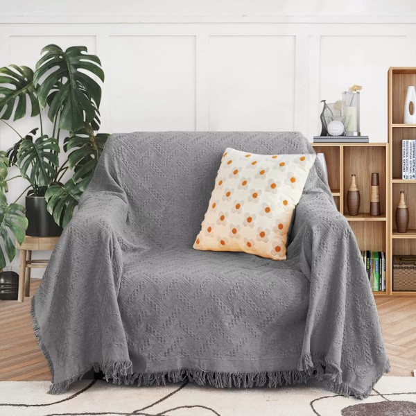 MEETSKY Chair Sofa Couch Cover Oversized Grey Protector Throw For