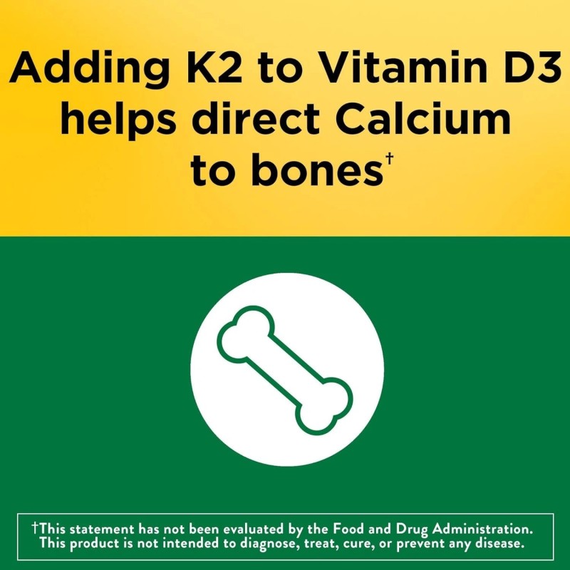 Nature Made Vitamin D3 K2 Softgels 5000 Iu 125 Mcg